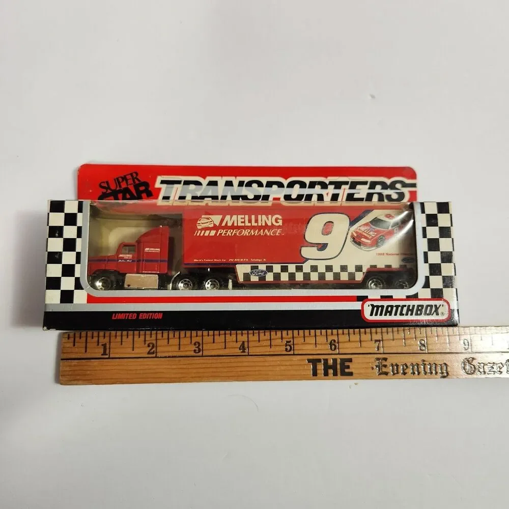 1992 Matchbox Superstar Transporters #9 Bill Elliott Melling Racing Limited Edit